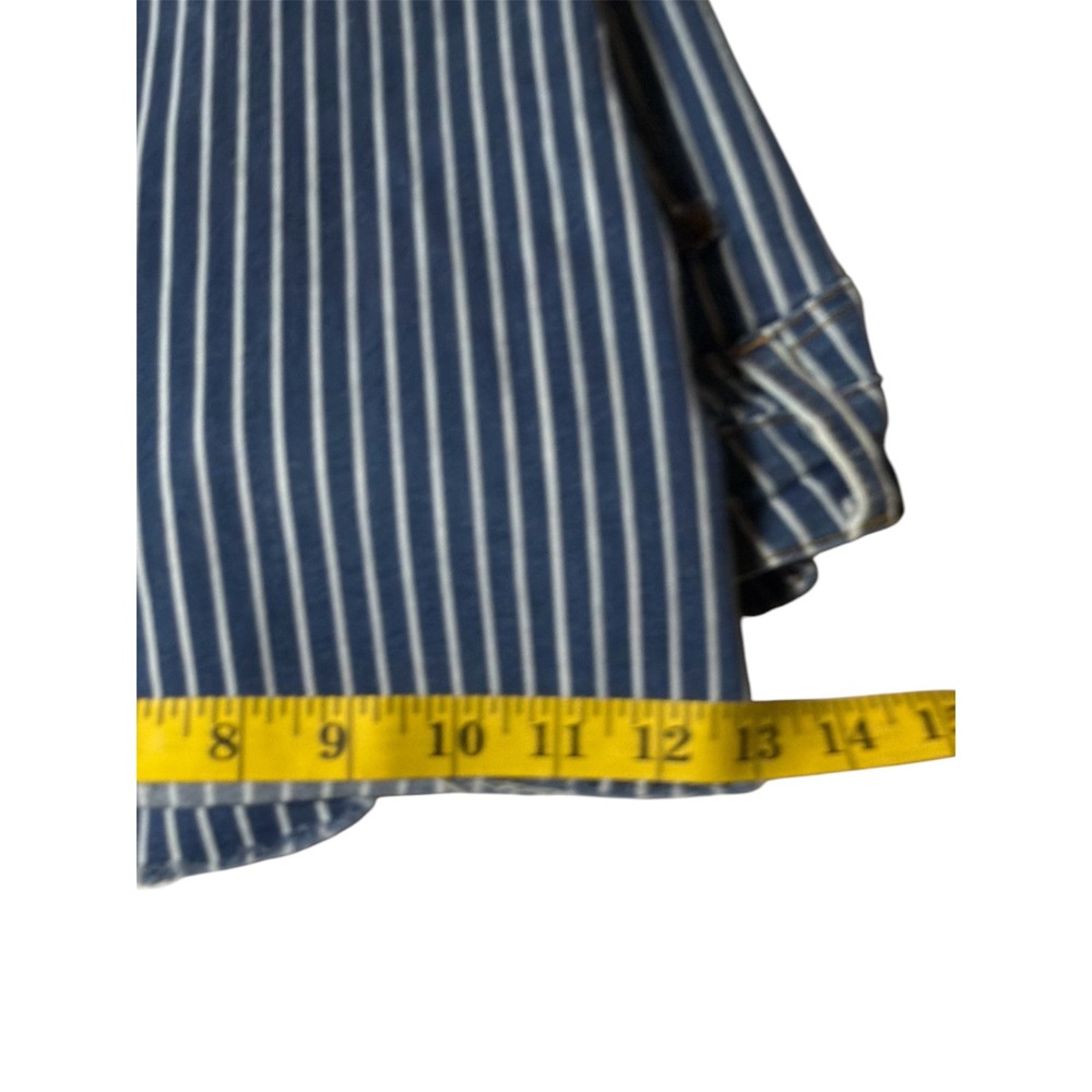 Judy Blue Pinstripe Super Flare Jeans 15/32 Women High Rise Raw Hem - Picture 9 of 9
